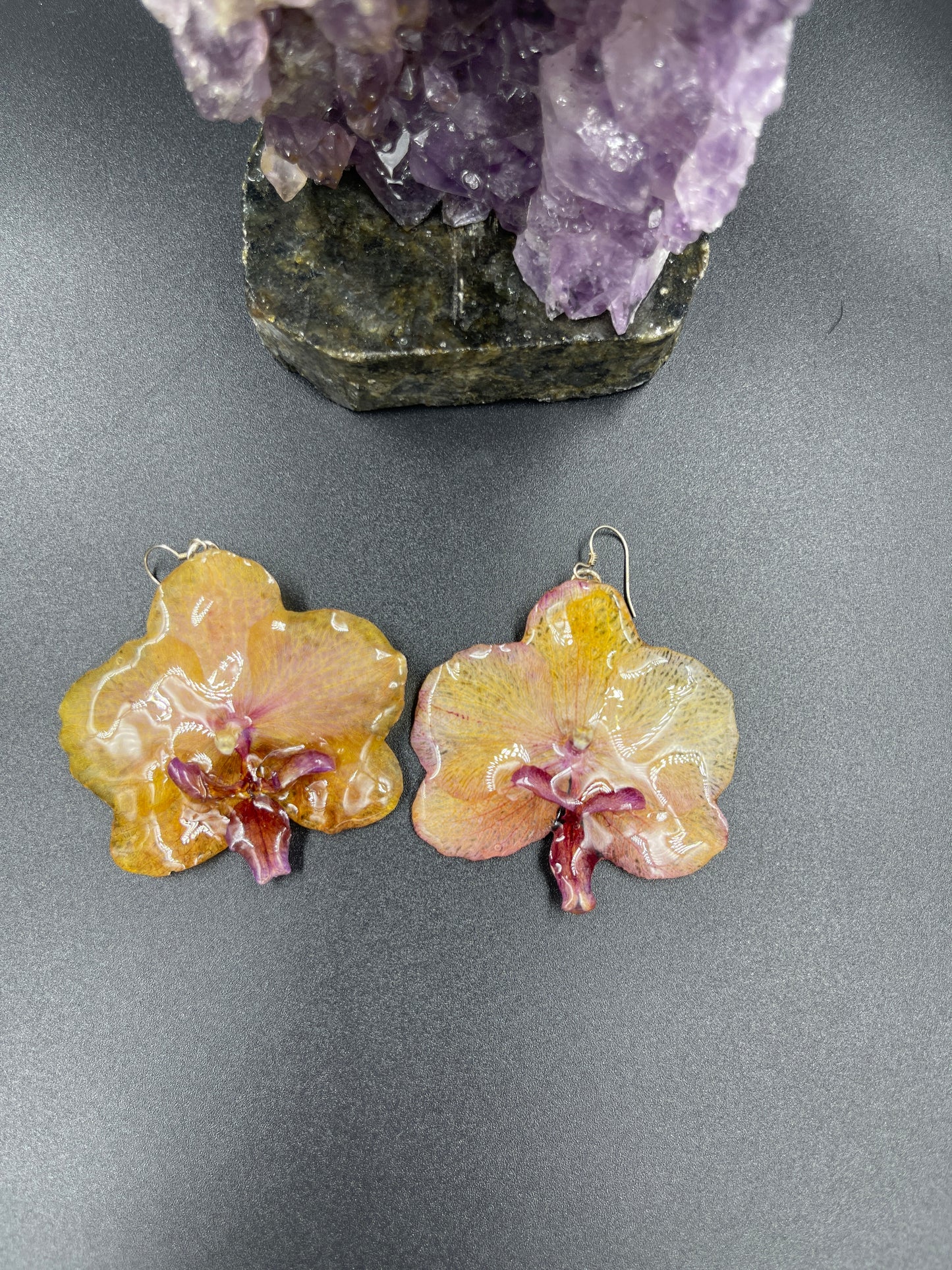 Aros orquídeas plata 925